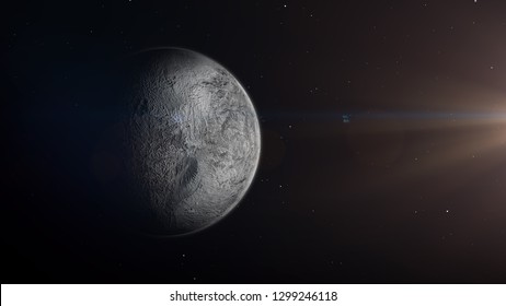 Haumea Dwarf Planet 3d Render