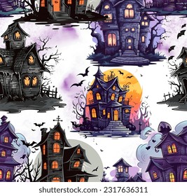 haunted house halloween themed