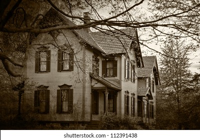 Haunted House In Sepia Tones