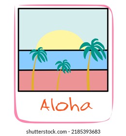 Hawaiian Summer Theme Background Template, Aloha Summer Time