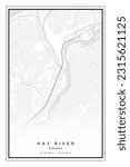 Hay River Canada Map Wall Art, Digital Map Art, Custom Hay River Canada poster, Personalized wall art, Minimalist Hay River map art, Digital download, Printable