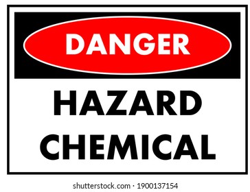 Hazard Chemical With Danger In Red