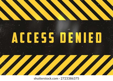 “Access Denied” hazard warning stripe background features a industrial yellow and black diagonal pattern with a distressed grunge texture. This versatile system alert design is perfect for cybersecurity screens, login interfaces, and critical authorization notifications. The layout incorporates realistic rough scratches, fine dust, noise.
This grungy wallpaper with coarse grain works perfectly as an overlay for branding materials, software marketing campaigns, and system error screens, delivering a confident and loud visual experience.