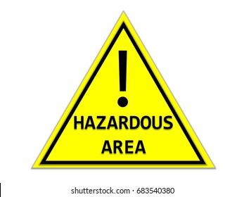 Hazardous Area Warning Signage Triangle Shapes Stock Illustration 