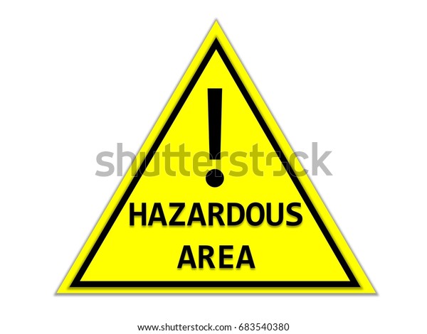 Hazardous Area Warning Signage Triangle Shapes Stock Illustration ...