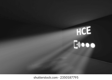 HCE rays volume light concept 3d illustration