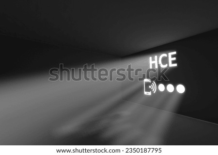 HCE rays volume light concept 3d illustration