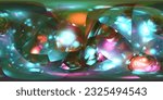 HDRI, environment map , Round panorama, spherical panorama, equidistant projection, panorama 360, Multicube, abstract background, kaleidoscope, 3d rendering
