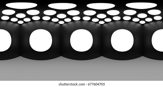 HDRi Map Cube With Rounded Light Source For 3D Rendering Or VR