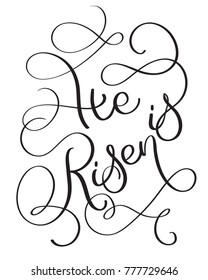 He Risen Text On White Background Stock Illustration 777729646 ...