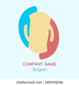 Head in friendly hand. vector logo design for health care, family healthy clinic doctor, wellness center, psychological center, drug store, medical clinic, and health medical therapy - Powered by Shutterstock