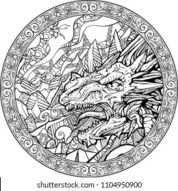 14,789 Dragon line drawing Images, Stock Photos & Vectors | Shutterstock