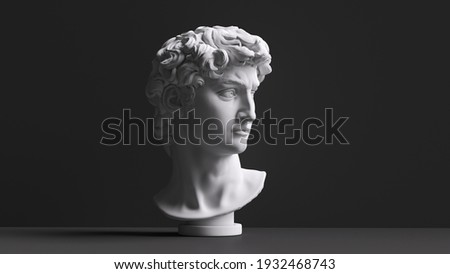 Head of statue, David sculpture bust, 3d rendering Stock foto © 