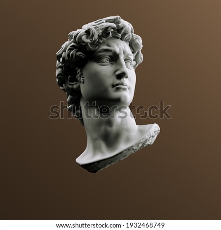 Head of statue, David sculpture bust, 3d rendering Stockfoto © 