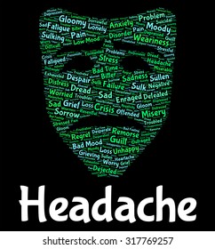 Headache Word Representing Wordclouds Text And Cephalalgia