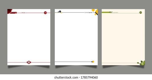 Header Footer Design For Book Inner Page Template