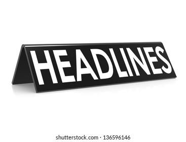 Headlines in black