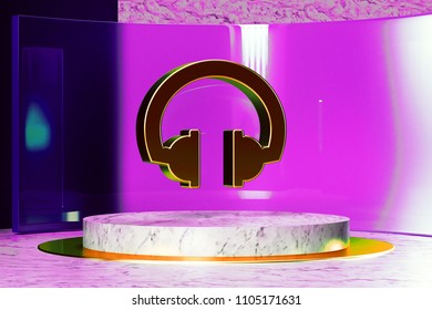 3d Render Abstract Neon Composition Background Stock Illustration ...