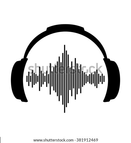 headphones icon sound wave beatsのイラスト素材 381912469 shutterstock