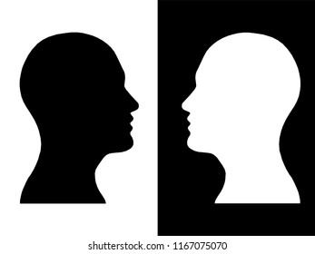 Heads Two People Abstract Brain Concept Stock Illustration 1167075094 ...