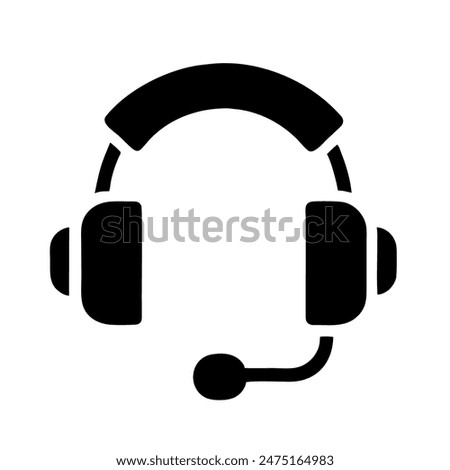 headset illustration with white background 