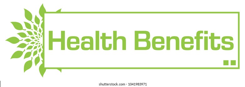 Health Benefits Concept Image Green Leaves Stock Illustration ...