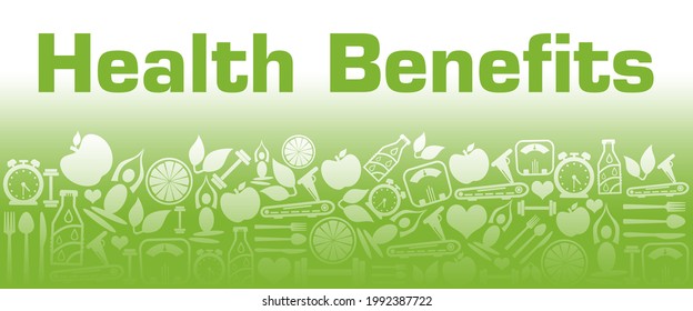 Health Benefits Concept Image Text Related Stock Illustration 