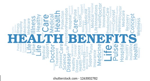 Health Benefits Word Cloud Stock Illustration 1263002782 | Shutterstock