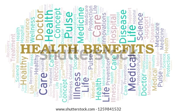 Health Benefits Word Cloud Stock Illustration 1259841532 | Shutterstock