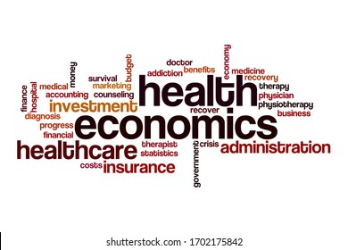 Health Economics Word Cloud Concept On White Background