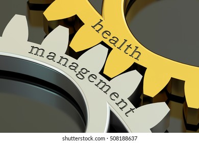 Health Management, Concept On The Gearwheels, 3D Rendering