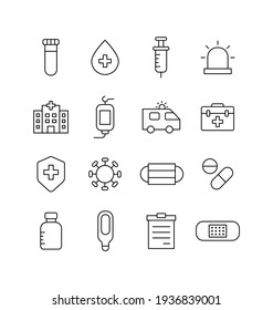 Health, Wellness, Care, Medical Discipline Icon Set.