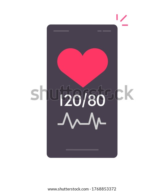 Herztest Fur Das Gesundheitswesen Handy Handy Symbol Stockillustration