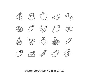 Vector Image Healthy Food Organic Fresh Stock Vector (Royalty Free ...