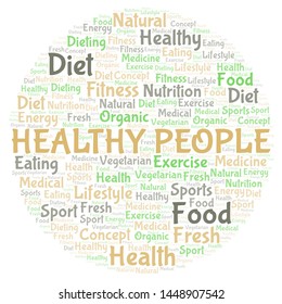 Healthy People Word Cloud Wordcloud Made Stock Illustration 1448907542 ...