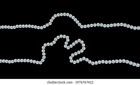 Healthy (up) And Mutant (mHtt, Down) Huntingtin Protein Sequence, 3D Illustration, MHtt Is The Cause Of Huntington's Disease, It Contains Polyglutamine Expansion (polyQ)