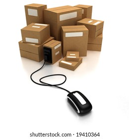 334 Computer mouse and cardboard box Images, Stock Photos & Vectors ...