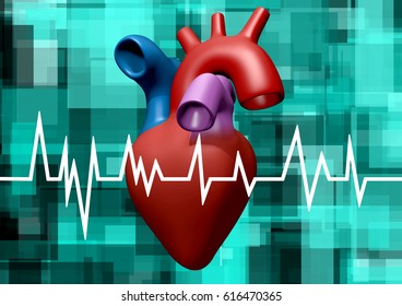 Heart Analytics 3d Rendering Stock Illustration 616470365 