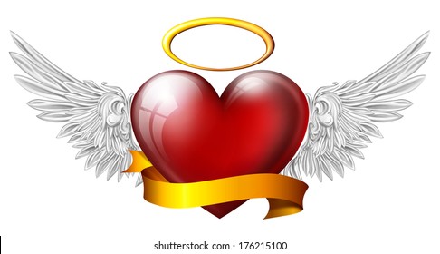 Heart With Angel Wings High Res Stock Images Shutterstock