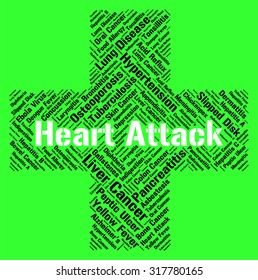 Heart Attack Representing Acute Myocardial Infarction Stock 