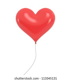 Heart Baloon - High Quality Render With Clipping Path