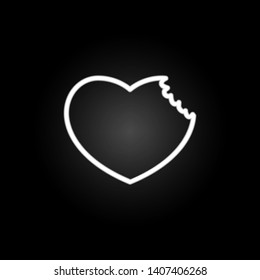 Heart Bite Neon Icon Elements Heartbeat Stock Illustration 1407406268 ...