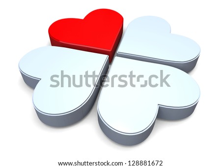 HEART CLOVERLEAF - 3D