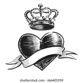 Heart Crown Stock Illustration 666401959 | Shutterstock