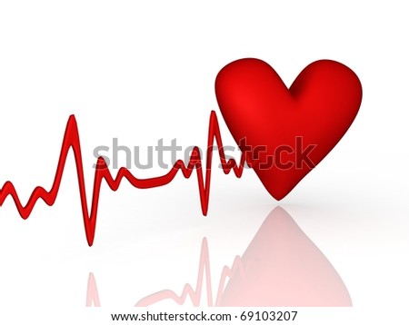 heart with heartbeat svg