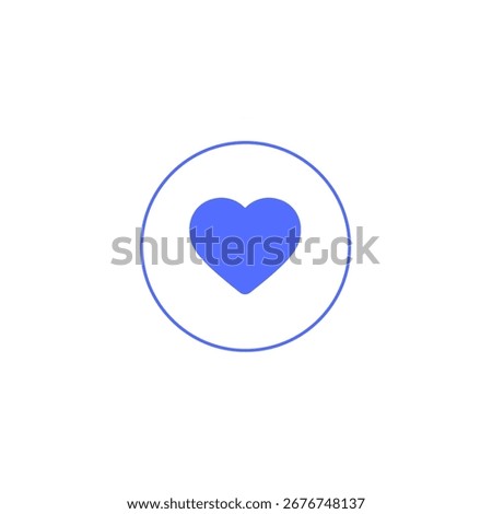 “Simple heart inside circle vector”