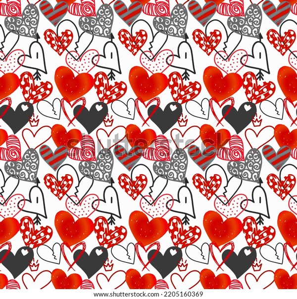 Heart Kalp Fashion Style Wallpaper Background Stock Illustration ...