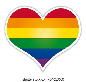 Heart Label Lgbt Flag Icon Stock Illustration 54613600 | Shutterstock