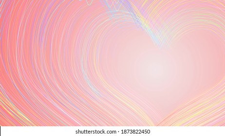 
Heart Line Wedding Holiday CG 3D Illustration Background.