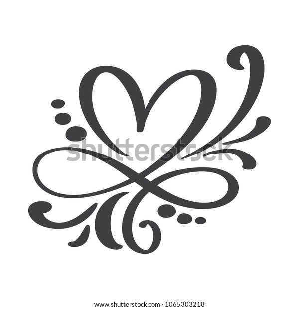 Heart love sign\
forever. Infinity Romantic symbol linked, join, passion and\
wedding. Template for t shirt, card, poster. Design flat element of\
valentine day. \
illustration